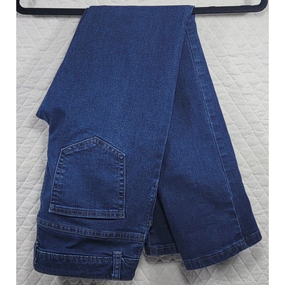Wonder Nation Girls Straight Leg Jeans Adjustable Waist Dark Blue Size 14
